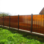 Забор сварной с поликарбонатом сотовым